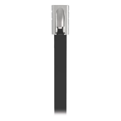 PANDUIT MLTFC6S-CP316 - Cincho de Acero Inoxidable 316 / 521 mm (20.5 in) x 4.6 mm / Recubrimiento de Poliéster Negro / Resistente a | SIERRA STORE