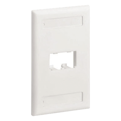 PANDUIT CFPL2IWY - Placa de Pared Vertical / 2 Puertos Mini-Com / Diseño Plano / Espacios para Etiquetas / 2.75 x 4.5 pulgadas / | SIERRA STORE