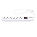 Multicontacto con Supresor de Picos 450 Joules, Voltaje de Entrada: 127 Vca NEMA 5-15P, Con 6 Salidas NEMA 5-15R. | SIERRA STORE