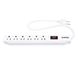 Multicontacto con Supresor de Picos 450 Joules, Voltaje de Entrada: 127 Vca NEMA 5-15P, Con 6 Salidas NEMA 5-15R. | SIERRA STORE