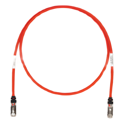 PANDUIT STP6X5RD - Patch Cord Cat6A / Blindado S/FTP / 1.52 m (5 ft) / 500 MHz / 26 AWG / PoE++ 2500 Ciclos / LS0H / Color Rojo | SIERRA STORE