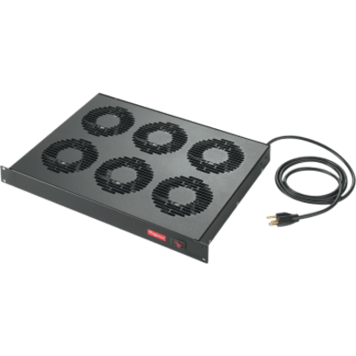 Charola con Ventiladores para Rack 19 in (48.3 cm) / 1U / 3 Ventiladores / 45W / 100-120V AC / Acero Negro RAL 9005 | SIERRA STORE