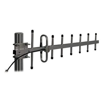 Antena Yagi / 360-380 MHz / 10 dBd (12.1 dBi) / 7 Elementos / 250 W / N Hembra / 290 km/h Viento / 1.18-1.25 ft Apertura | SIERRA STORE