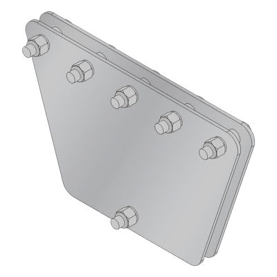 Placas Igualadoras / 5 Retenidas / Acero ASTM A-36 / Galvanizado en Inmersión / 30x30x50 cm (11.8x11.8x19.7 in) | SIERRA STORE