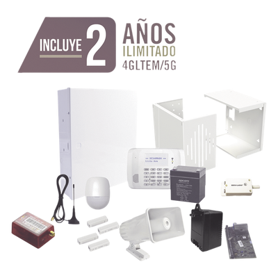 Kit de alarma / Panel VISTA-48LA / Comunicador 4G LTE-M-5G / Sirena 30 W / 2 contactos magnéticos / 2 años de datos | SIERRA STORE