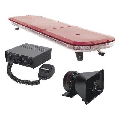 Kit de Señalización de Emergencia / Barra LED 88 LEDs / Sirena 100W / Bocina 100W 8Ω / Controlador Integrado / 118 cm (46.5 in) | SIERRA STORE