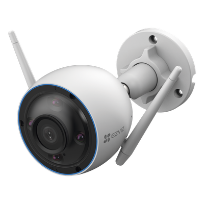 Cámara Bala IP / 3 Megapixel 2K / Visión Nocturna Color 30 m (98.4 ft) / Detección Humana y Vehicular / Sirena y Luz LED / IP67 / Wi-Fi | SIERRA STORE