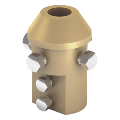Adaptador de Punta Pararrayo / Mástil 1 1/2" (38.1 mm) / Latón / Conductores 8-10 mm / Sección 50-70 mm² / 655 g | SIERRA STORE