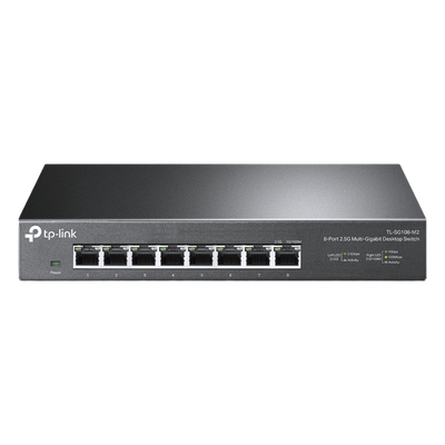 Switch no administrable / 8 puertos 2.5G / 40 Gbps switching / Fanless / Auto-negociación 100M/1G/2.5G | SIERRA STORE