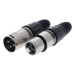 Kit Conector XLR / Macho + Hembra / Cable 3.5-8.0 mm / 16 A por Contacto / Soldadura / -30 °C a +80 °C | SIERRA STORE