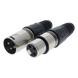 Kit Conector XLR / Macho + Hembra / Cable 3.5-8.0 mm / 16 A por Contacto / Soldadura / -30 °C a +80 °C | SIERRA STORE