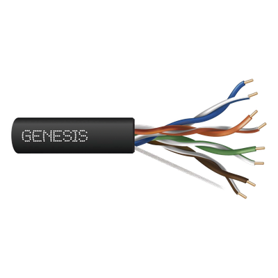 Cable UTP Cat6 / 4 Pares / Cobre Sólido / 305 m (1000 ft) / Resistencia UV / Certificación CMR / 350 MHz | SIERRA STORE