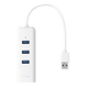 Adaptador de red / USB 3.0 a RJ45 / 3 puertos USB 3.0 / Gigabit Ethernet / 96x23x31 mm | SIERRA STORE