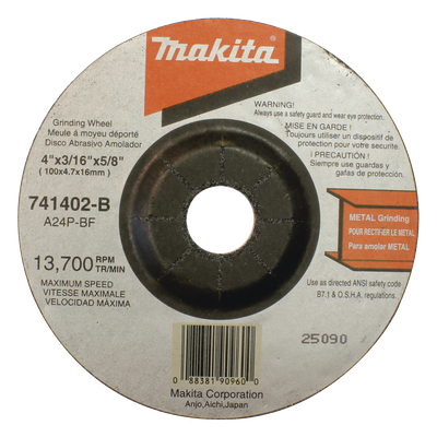 Disco abrasivo de desbaste / 4 1/2" eje 7/8" / Espesor 6 mm / Calidad estándar | SIERRA STORE