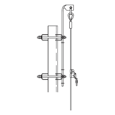 Línea de Vida Horizontal / 57.9 m (190 ft) / Acero Galvanizado / Resistente a la Intemperie / Compatible Super Titan | SIERRA STORE