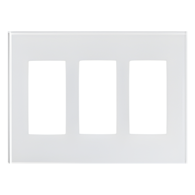 Placa de cristal / 3 espacios / 163.6 x 120.1 mm / cristal termorreforzado con laminado / sin tornillos visibles / apertura Designer / | SIERRA STORE