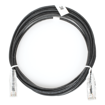 LINKEDPRO BY EPCOM LP-UT6-300-BK-28 - Cable de Parcheo Slim UTP Cat6 / 3 m (9.84 ft) / 28 AWG / 1 Gbps / RJ45 / Negro | SIERRA STORE