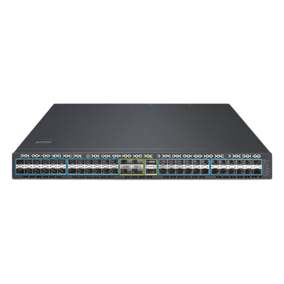 Switch Administrable Capa 3 / 48 puertos SFP+ 10G / 2 puertos QSFP+ 40G / 4 puertos QSFP28 100G / 1.92Tbps / 1U | SIERRA STORE