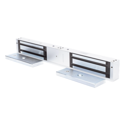 HIKVISION DS-K4H450D - Chapa Magnética / Doble Puerta / 1200 lbs (500 kg) x 2 / LED Estado / Anti-Residual / 12/24 VCC | SIERRA STORE