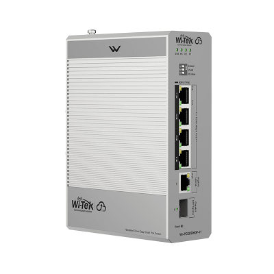 Switch Industrial PoE / 4 Puertos Gigabit PoE++ (802.3bt) 90W / 1 Puerto Gigabit + 1 SFP / Fanless / DIN-Rail / -30°C a 65°C / | SIERRA STORE