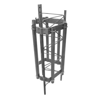 Herraje para antenas sectoriales / 6 posiciones / Acero A-36 / Mástil 2' cal. 18 / Altura 100 cm / 3.28 ft / Galvanizado en caliente / | SIERRA STORE