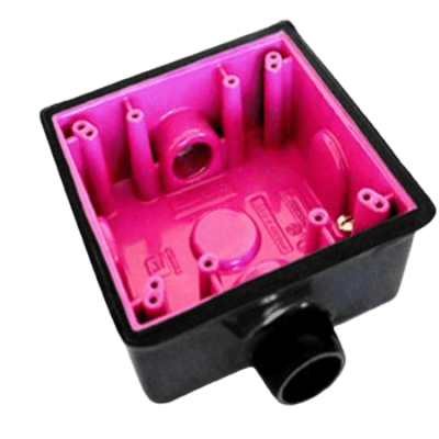 Caja Cuadrada / 3/4" / Recubrimiento PVC 40 mils / Uretano Púrpura 2 mils / IK09 / UL 514A/B / NEMA RN-1 / 67 mm Profundidad / 2.2 | SIERRA STORE
