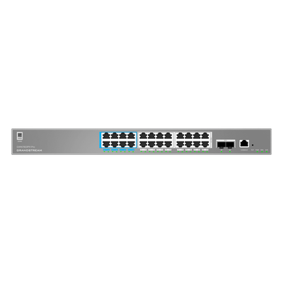 Switch Administrable L2++ / 24 Puertos Gigabit PoE++ 400W / 2 SFP+ / 88 Gbps / 65.472 Mpps / VLAN 4K / QoS Avanzado | SIERRA STORE