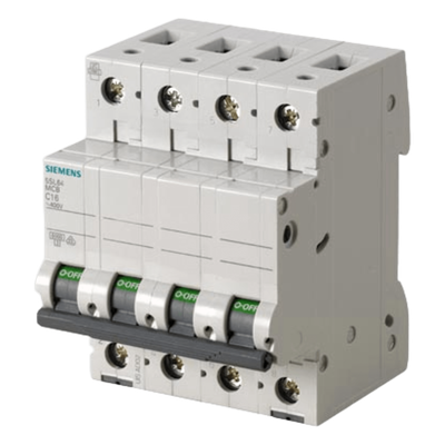 Interruptor automático magnetotérmico / 4 polos / 16 A / Curva C / 6 kA / 400 VCA / Riel DIN | SIERRA STORE
