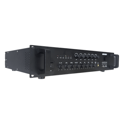 HIKVISION DS-QAE0A120G1-VB6/110 - Amplificador de Audio / 120 W / 6 Zonas con Volumen Independiente / Bluetooth / USB 2.0 / SD / | SIERRA STORE