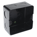 Caja de Registro / Acero Galvanizado 1.45-1.50mm / 10x10 cm (3.94x3.94 in) / Incluye Tapa y Tornillos / Negro | SIERRA STORE