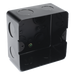 Caja de Registro / Acero Galvanizado 1.45-1.50mm / 10x10 cm (3.94x3.94 in) / Incluye Tapa y Tornillos / Negro | SIERRA STORE