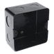 Caja de Registro / Acero Galvanizado 1.45-1.50mm / 10x10 cm (3.94x3.94 in) / Incluye Tapa y Tornillos / Negro | SIERRA STORE