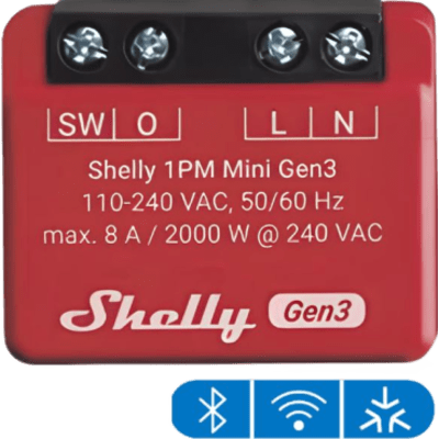 Interruptor Inteligente Wi-Fi / Medición de Consumo / 1 Canal 8A / Alcance 10 m a 30 m (32.8 ft a 98.4 ft) / Ultra Compacto | SIERRA STORE