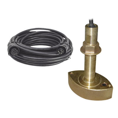 Kit de transductor / Frecuencia dual 50/200 kHz / Potencia 600 W / Cable 8 m (26.2 ft) / Conector 10 pin para sonda FURUNO / Bronce | SIERRA STORE