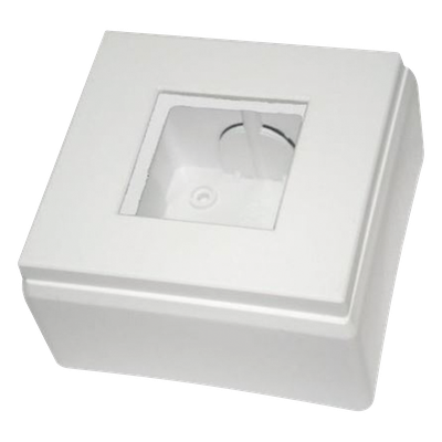 Caja de Superficie / 92x94x42 mm / ABS Blanco / Marco Embellecedor Incluido / 3.62x3.70x1.65 in | SIERRA STORE