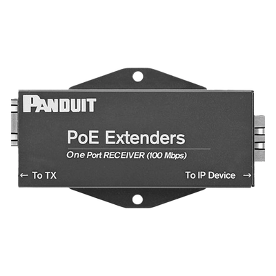 PANDUIT POEXRX1 - Receptor PoE/PoE+ / Hasta 610 m (2000 ft) / Cat5e/Cat6 / 10/100 Mbps / -40°C a 70°C | SIERRA STORE