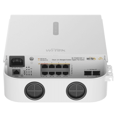 Switch PoE Industrial / 8 Puertos Gigabit / 2 SFP Uplink / PoE++ 90W / PoE+ 30W / 110W Total / 20 Gbps Switching / Sin Ventilador / | SIERRA STORE