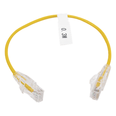 LINKEDPRO BY EPCOM LP-UT6-030-YE28 - Cable de Parcheo Slim UTP Cat6 / 30 cm (0.98 ft) / 28 AWG / Amarillo / 10 Gbps | SIERRA STORE