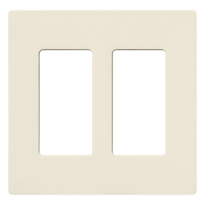 Tapa de Pared 2 Espacios / Diseño Screwless / Acabado Satinado / Color Biscuit | SIERRA STORE
