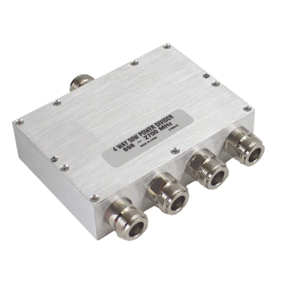Divisor de Potencia Wilkinson / 4 Vías / 698-2700 MHz / 50 W / Conectores N / Aislamiento 20 dB | SIERRA STORE