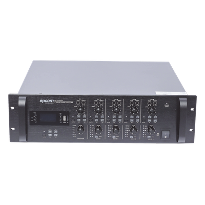 Mezclador Amplificador de Audio - 4 zonas de 240W RMS Hasta 960W | 4 Canales | 5 Entradas | MP3 Tuner USB/SD | 1 Entrada de Micrófono | SIERRA STORE