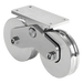 Rueda Doble para Puerta Corrediza / 12 cm / Carga 1200 kg / Canal U Semiredondo / Acero Galvanizado | SIERRA STORE