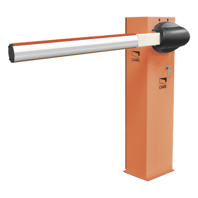 Kit de barrera vehicular CAME G3750 / Gabinete naranja / Incluye mástil de 4 metros sin iluminación / Incluye resorte 001G04060 | SIERRA STORE