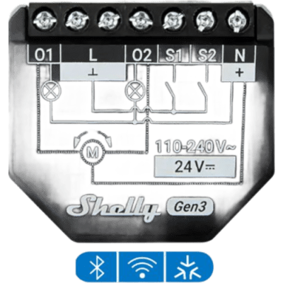 Interruptor Inteligente Wi-Fi / 2 Canales / 10 A por Canal / Medición de Energía / Bluetooth 4.2 | SIERRA STORE