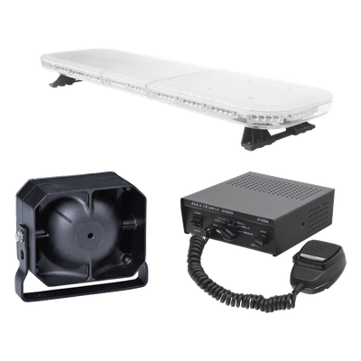 Kit de Equipamiento para Unidades de Seguridad Pública / Barra LED 88 LEDs / Sirena 100W / Bocina 100W / IP65 / 118 cm (46.5 in) | SIERRA STORE
