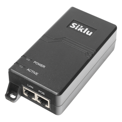 Inyector PoE Pasivo, 1 Gbps, 60 W, 55 Vcc, 100-240 Vca, Cable CA | SIERRA STORE