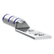 PANDUIT LCCX6-14A-L - Terminal Doble Ojillo / 1/4" / Cable 6 AWG / Espaciado 16 mm (0.63") / 50 Piezas / UL y CSA | SIERRA STORE