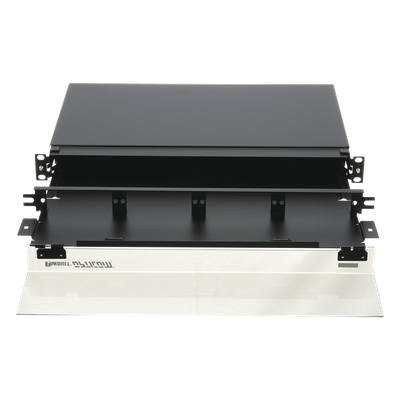 PANDUIT FMD1 - Panel de Distribución de Fibra Óptica, Acepta 4 Placas FAP o FMP, Bandeja Deslizable, Hasta 48 Fibras, Color Negro, 1UR | SIERRA STORE