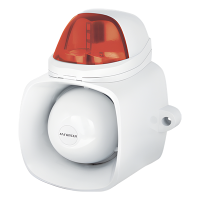 Sirena Estroboscópica Autónoma / 115 dB / IP65 / 12 Vcd / Audio MP3/WAV / Megafonía 20 W / Doble Entrada de Alarma | SIERRA STORE