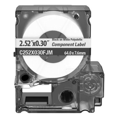 PANDUIT C252X030FJM - Cassette de Etiquetas de Componente / 2.52 in (6.4 cm) W x 0.3 in (0.76 cm) H / Poliolefina No Adhesiva / -40°C | SIERRA STORE